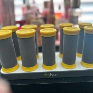 Drybar Vibrant Yellow and Subtle Gray Rollers